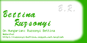 bettina ruzsonyi business card